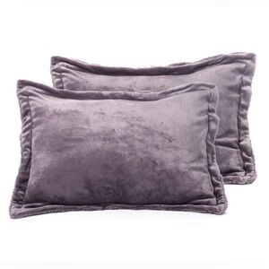 Berkshire Velvet Pillow Shams — Lavender Gray